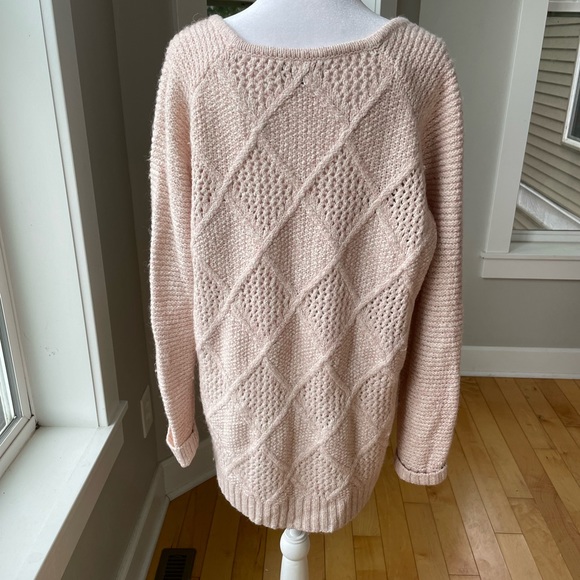 American Eagle Heathered Peach Pink Tunic Sweater Size XL - Picture 3 of 9